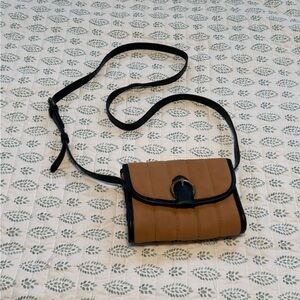 Tan and Black Crossbody Bag